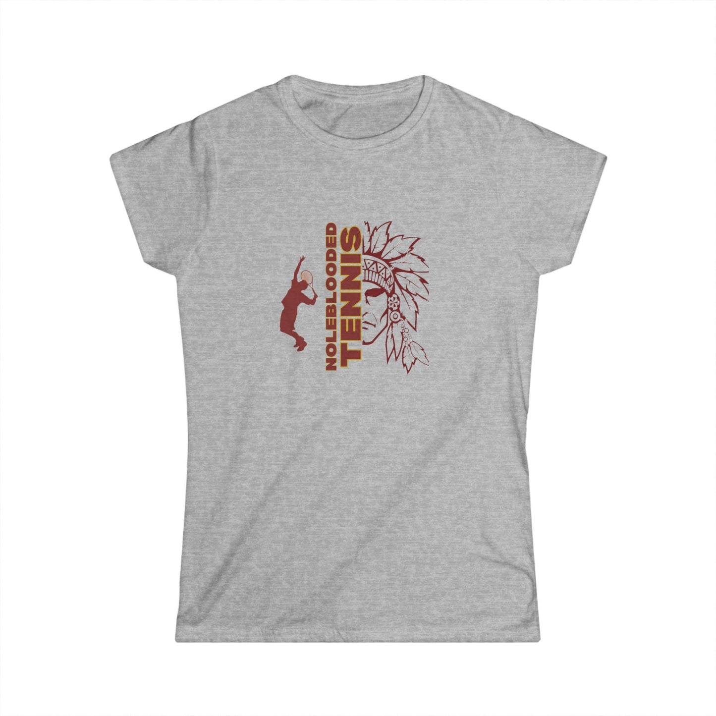 Noleblooded Athletics - Tennis Women's Double-Sided, Softstyle Tee