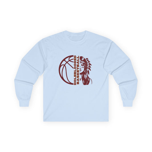 Noleblooded Athletics - Ladies Basketball Double-Sided, Long Sleeve Tee
