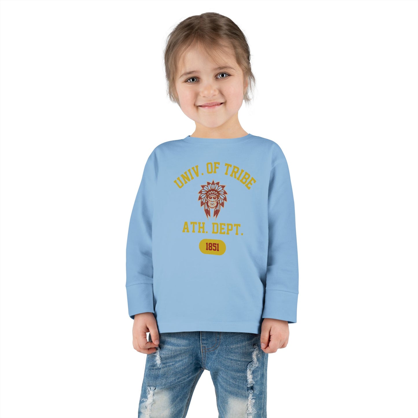 University of Tribe Athletics - Double-Sided, Toddler Long Sleeve Tee -