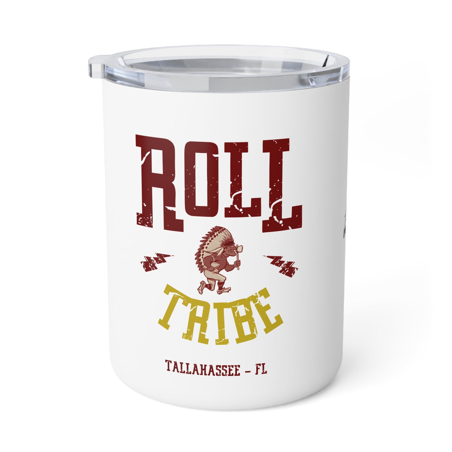 Roll Tribe - "Cartoon Indian" Insulated Coffee Mug, 10 oz.