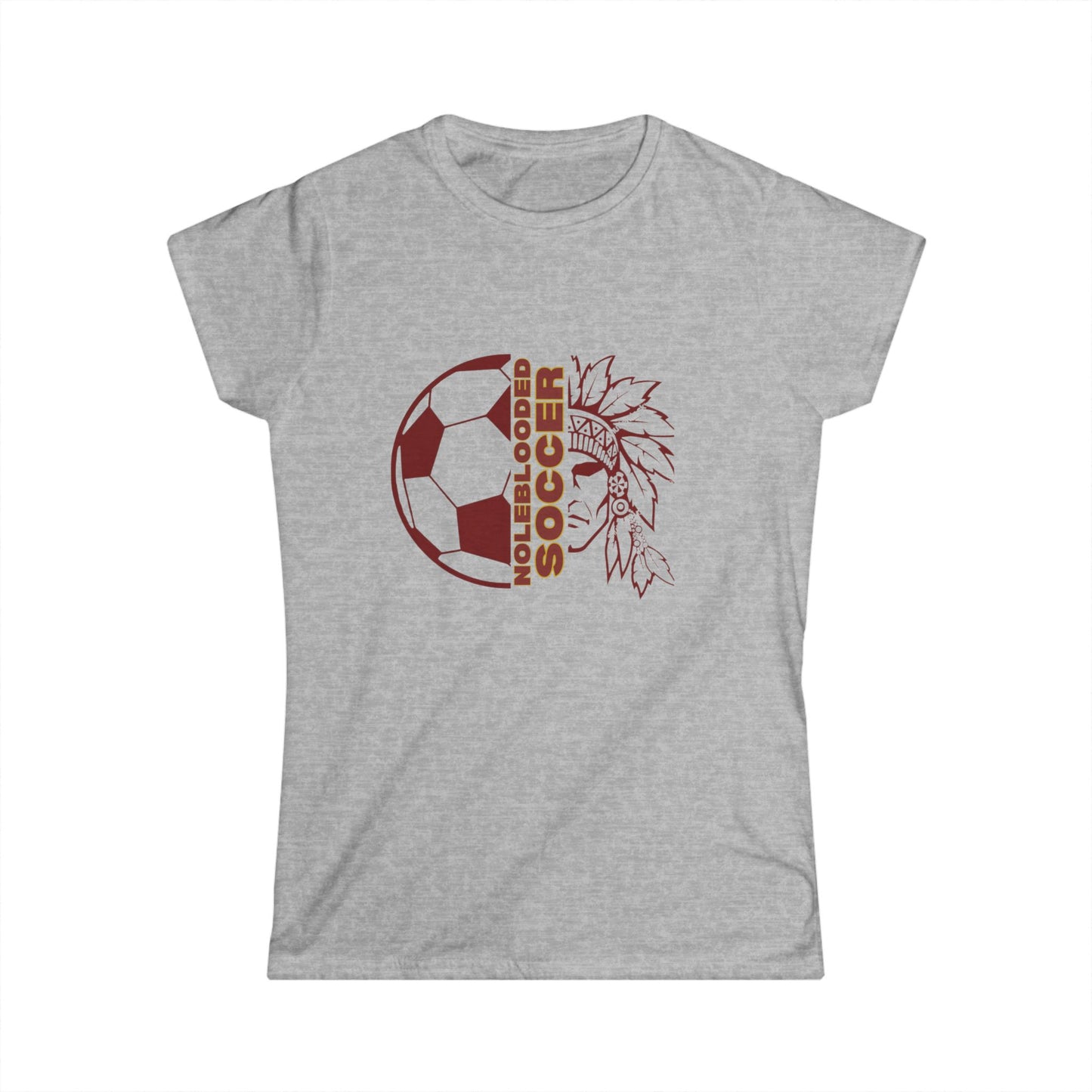 Noleblooded Athletics - Soccer Graphic Double-Sided, Women's Softstyle Tee