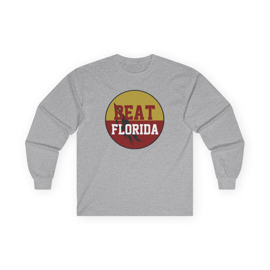 Gameday - "BEAT FLORIDA Button" Long Sleeve Tee