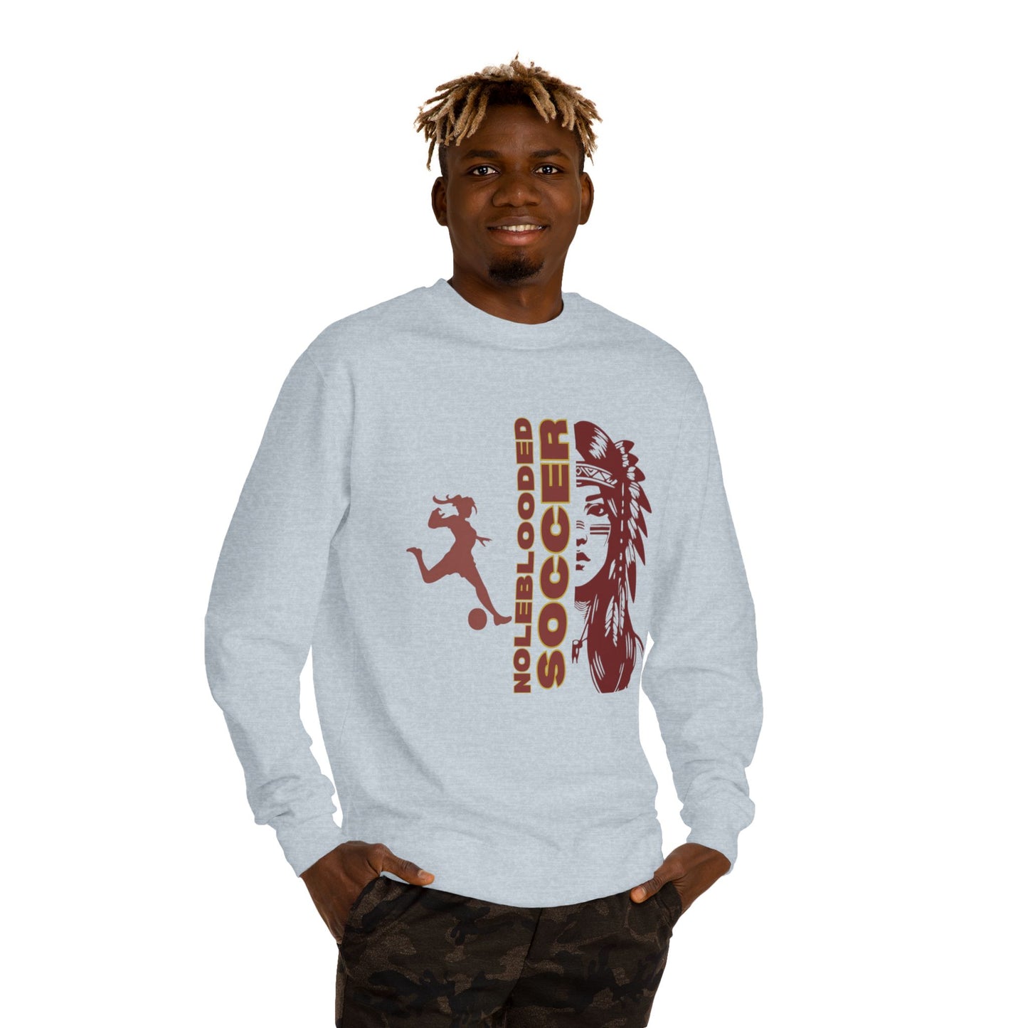 Noleblooded Athletics - Ladies Soccer Unisex Double-Sided, Crew Neck Sweatshirt