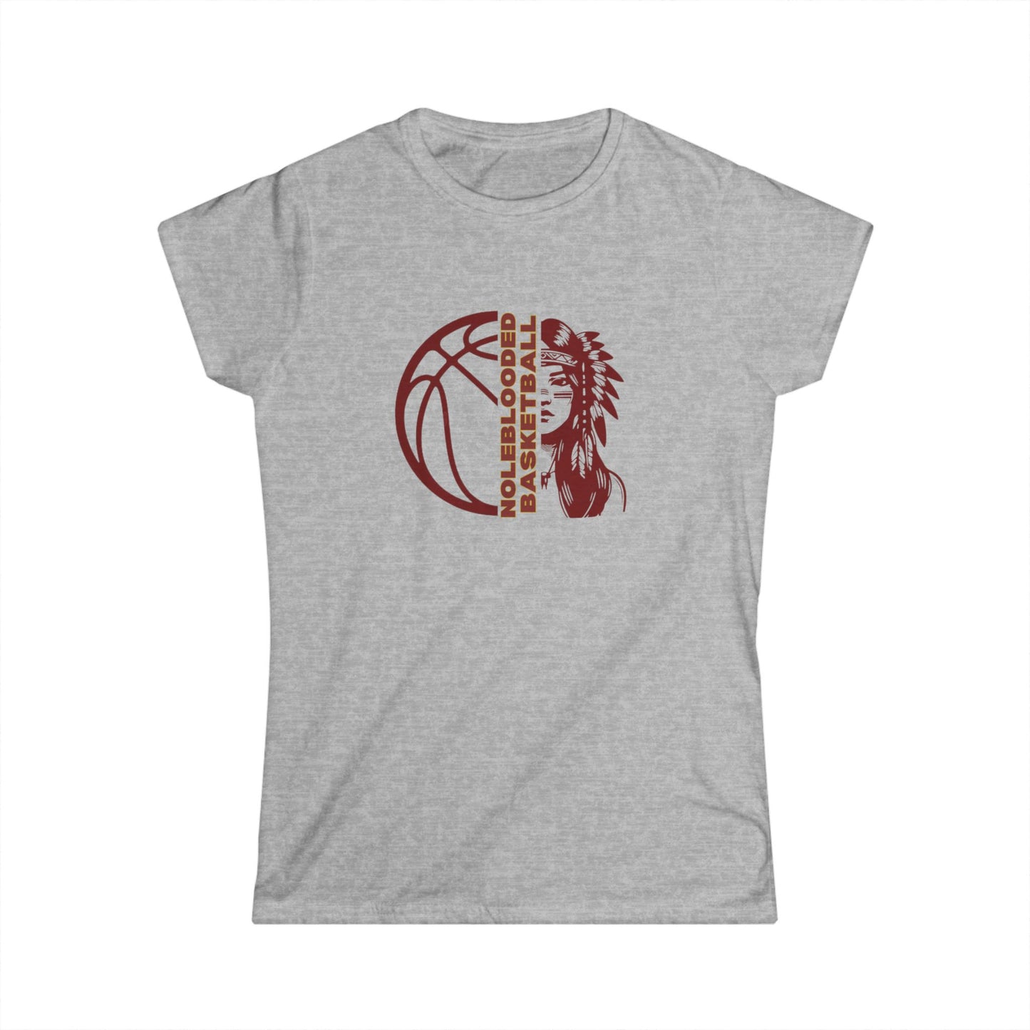 Noleblooded Athletics - Ladies Basketball Women's Double-Sided, Softstyle Tee