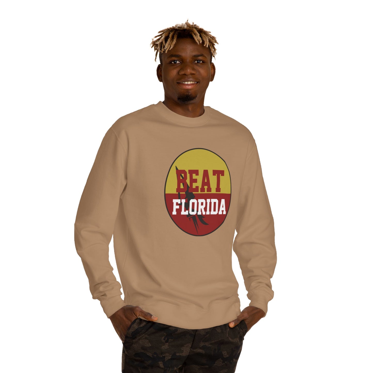 Gameday - "BEAT FLORIDA Button" Unisex Crew Neck Sweatshirt