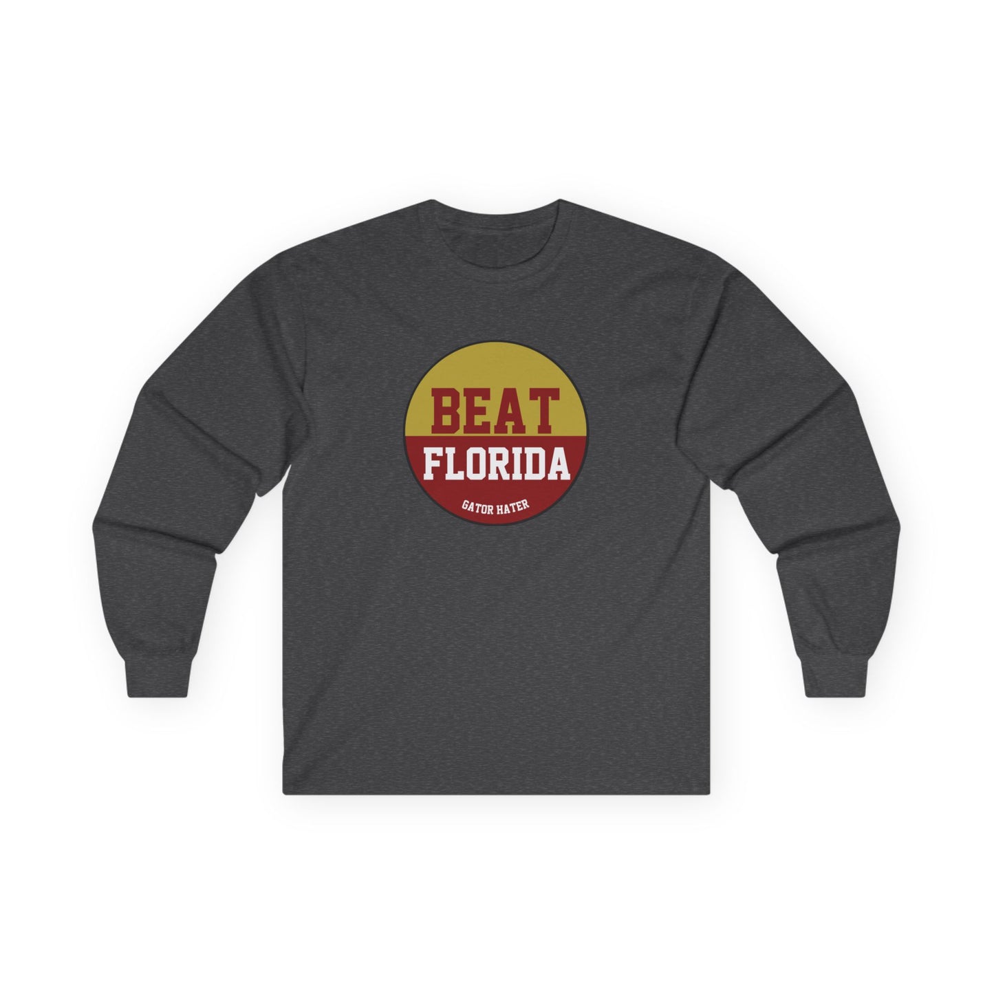 Gameday - "BEAT FLORIDA Gator Hater Button" Unisex Long Sleeve Tee