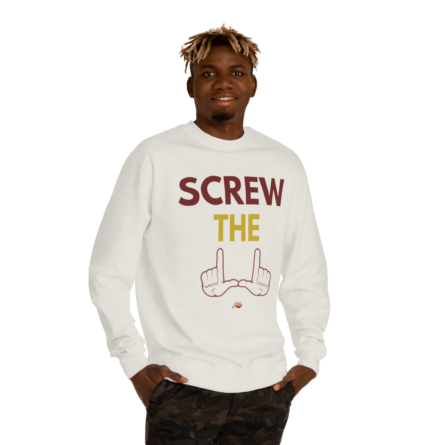 Screw the Rules Unisex Crew Neck Sweatshirt - Casual Comfort for Fun-Loving Individuals