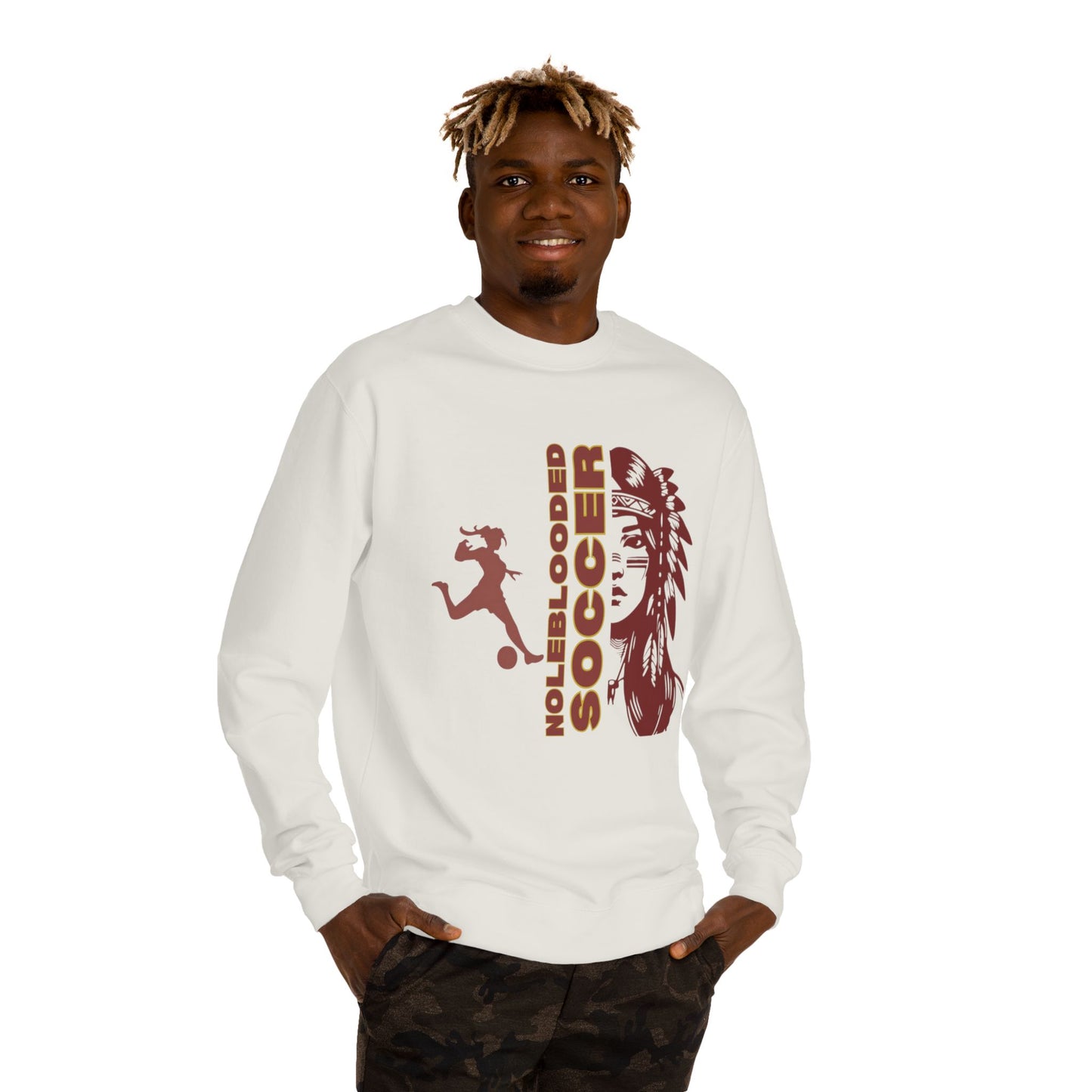 Noleblooded Athletics - Ladies Soccer Unisex Double-Sided, Crew Neck Sweatshirt