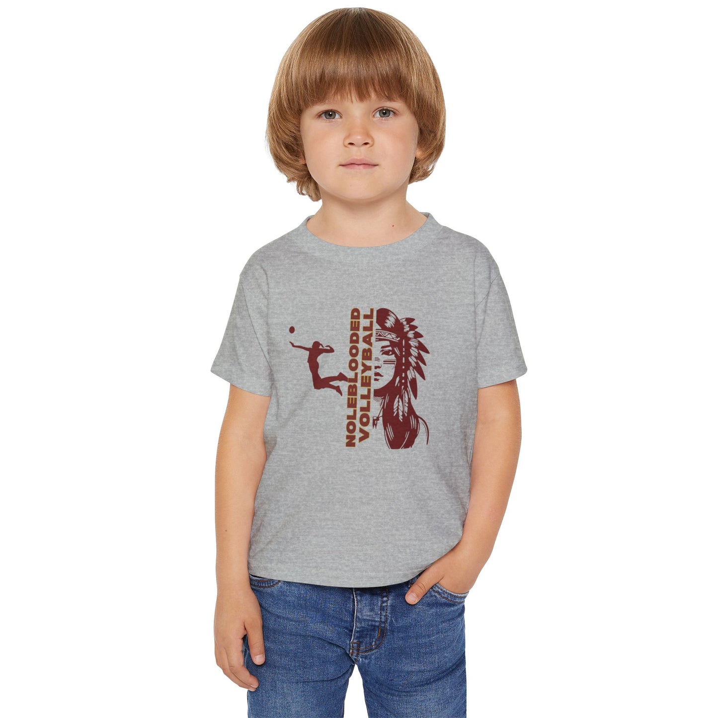 Noleblooded Athletics Volleyball Toddler, Double-Sided,  T-Shirt