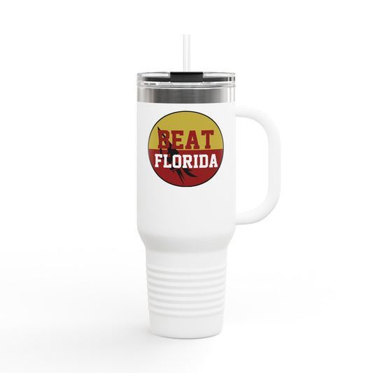 Gameday - "BEAT FLORIDA Button" Insulated Travel Mug 40oz Sports