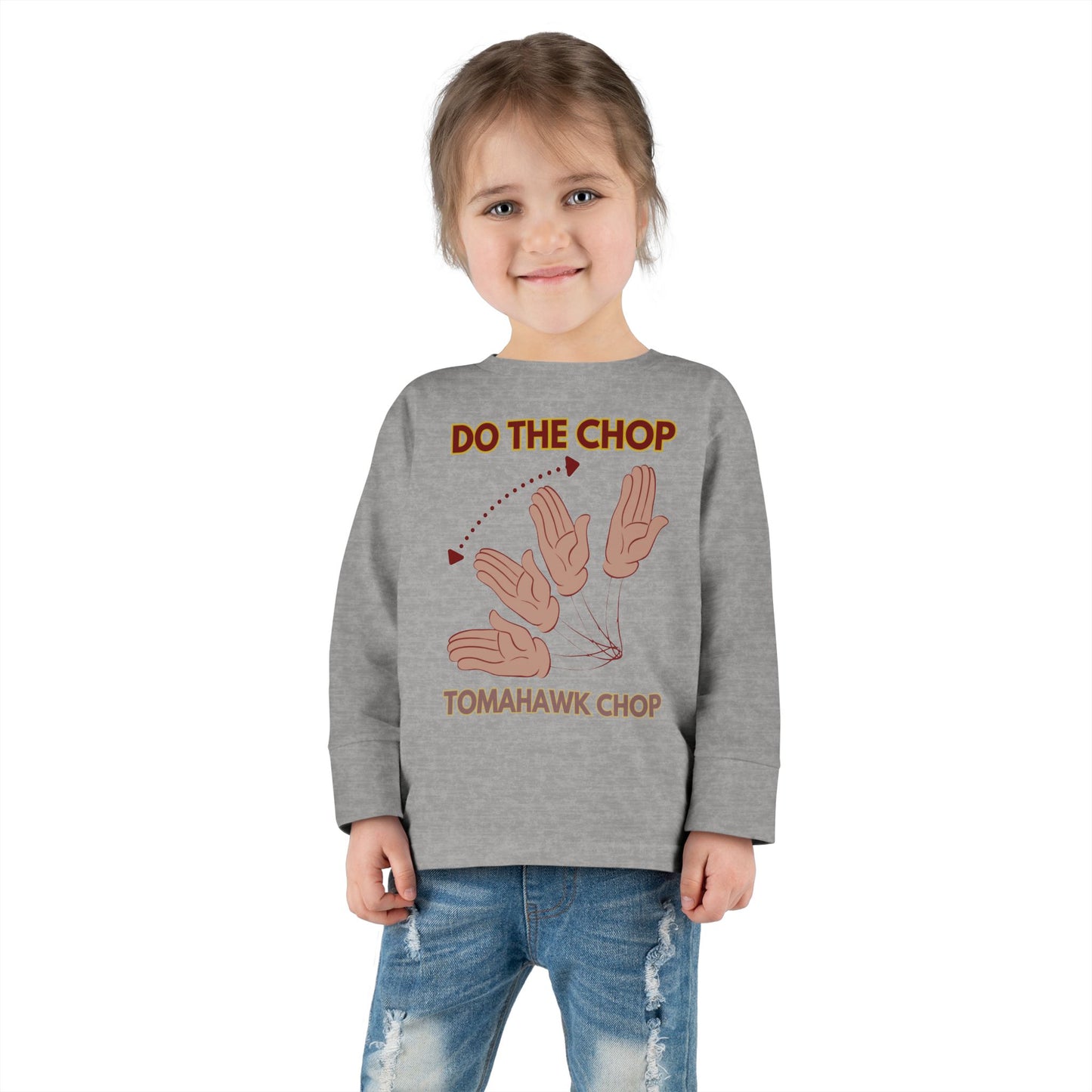 Roll Tribe - "DO THE CHOP" Toddler Double-Sided, Long Sleeve Tee