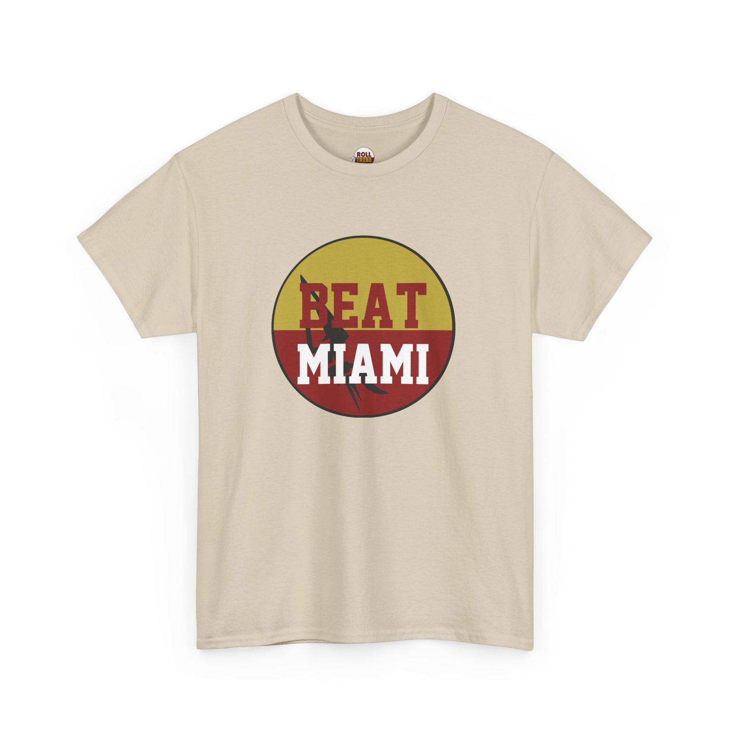 Gameday - "BEAT MIAMI" Button Unisex Heavy Cotton Tee
