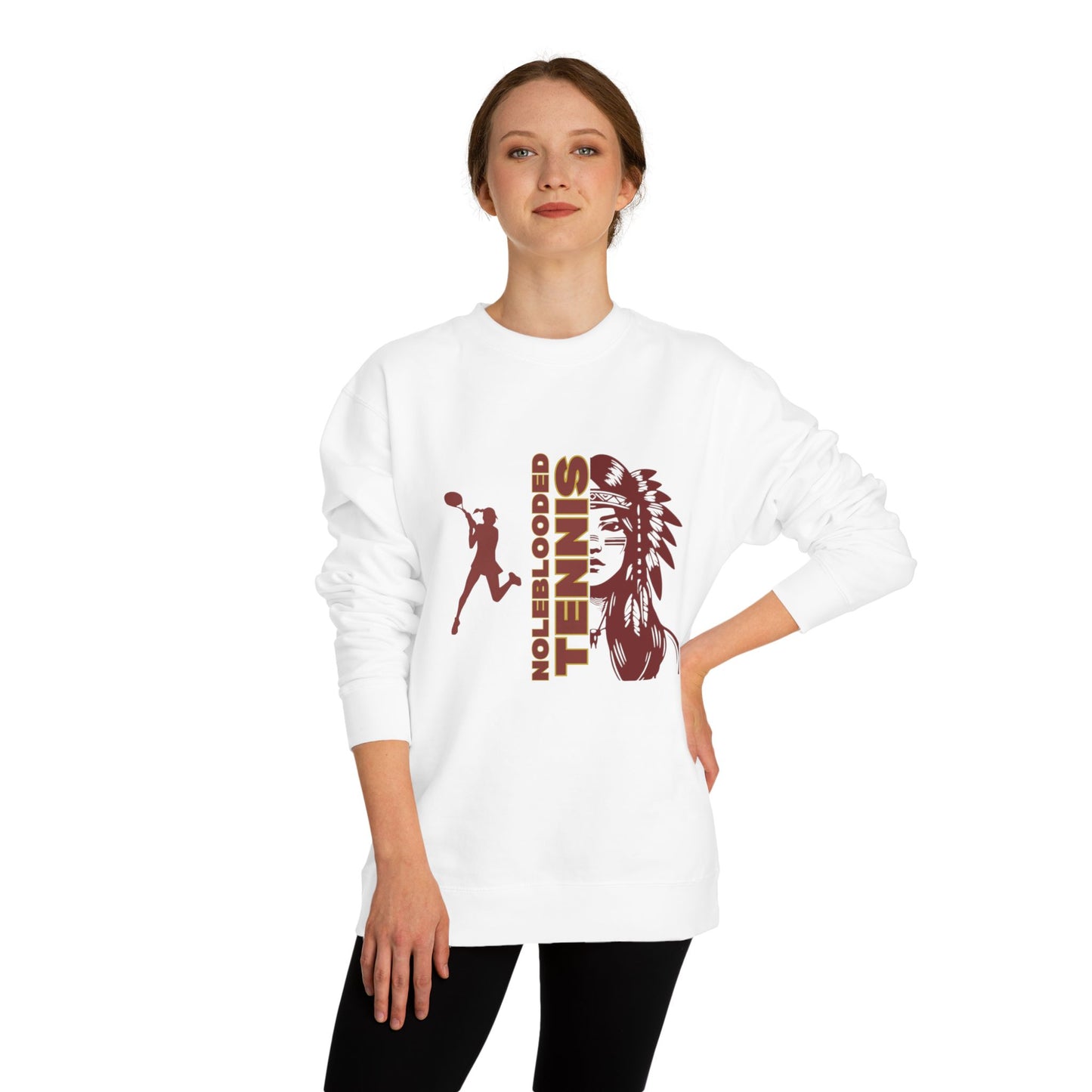 Noleblooded Athletics - Ladies Tennis Unisex Crew Neck Double-Sided, Sweatshirt
