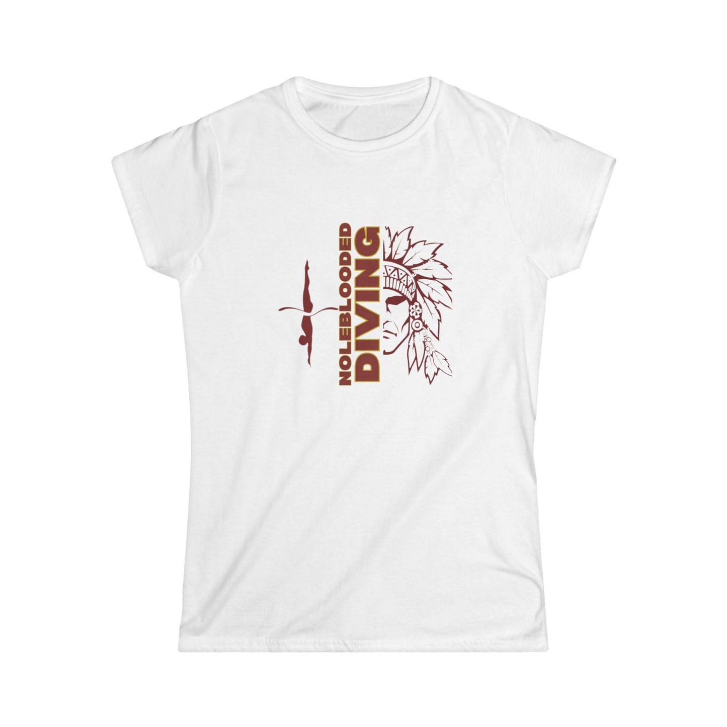Noleblooded Athletics - Diving Women's Double-Sided, Graphic T-Shirt