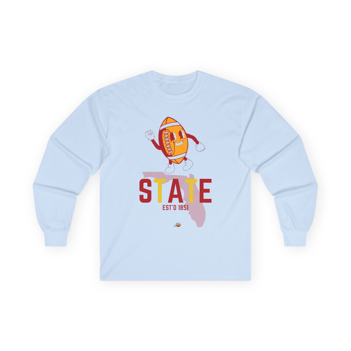 State Football Long Sleeve Tee - Unisex Cotton Shirt for Sports Fans