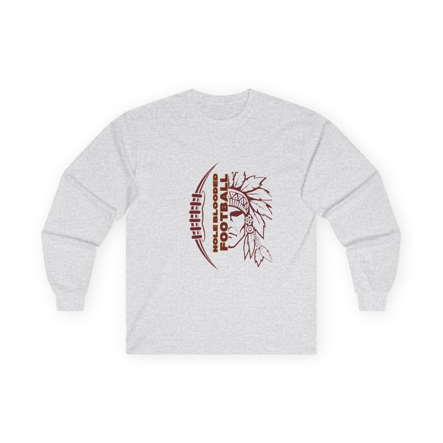 NOLEBLOODED Football Unisex Double-Sided, Ultra Cotton Long Sleeve Tee