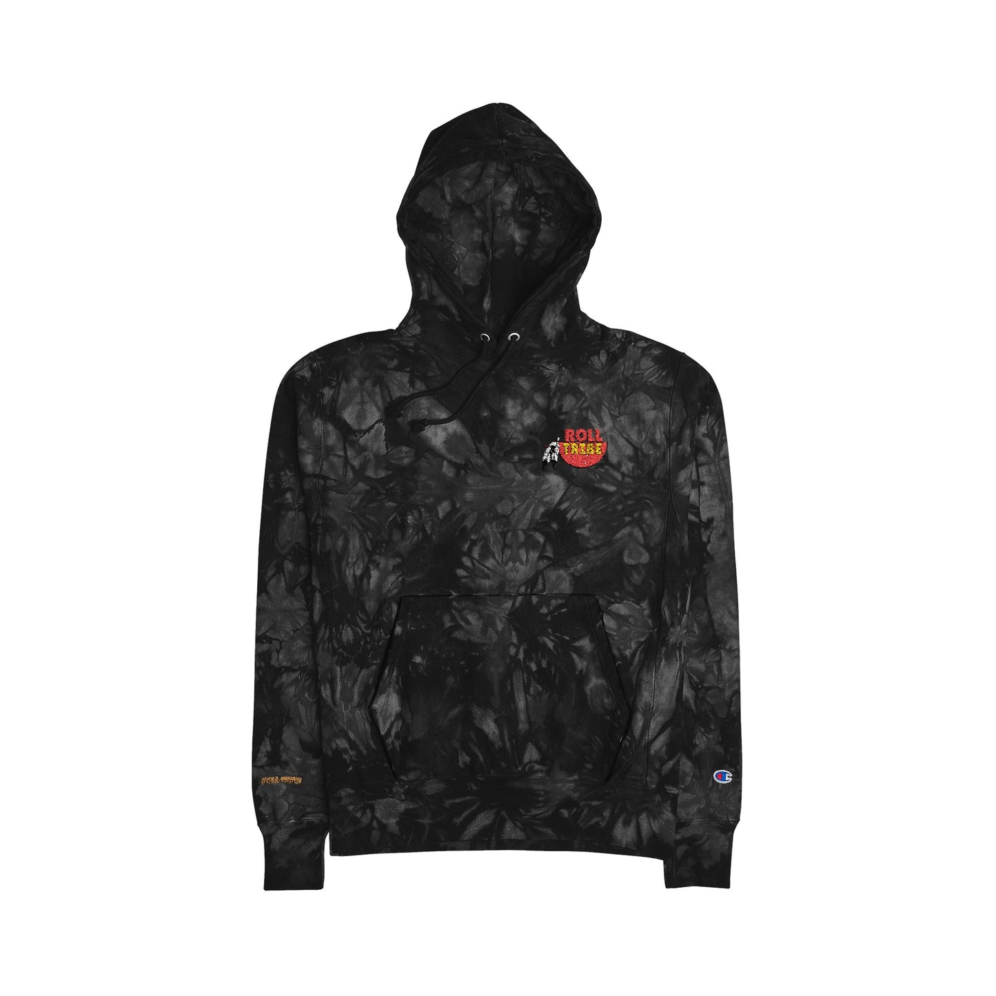 Roll Tribe Unisex Champion Tie-Dye Hoodie with Embroidery