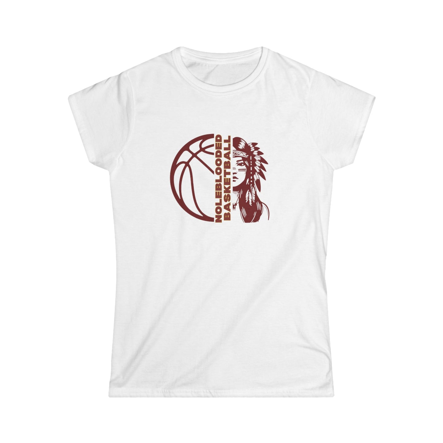 Noleblooded Athletics - Ladies Basketball Women's Double-Sided, Softstyle Tee