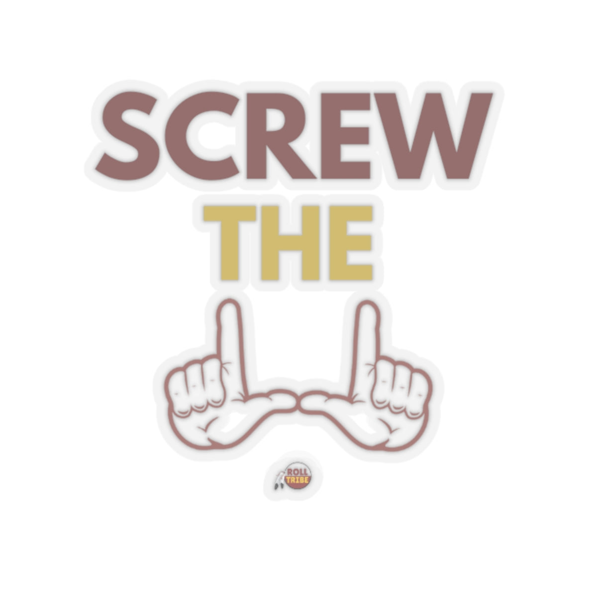 Humorous Screw the Rules Kiss-Cut Stickers - Fun Laptop Decor