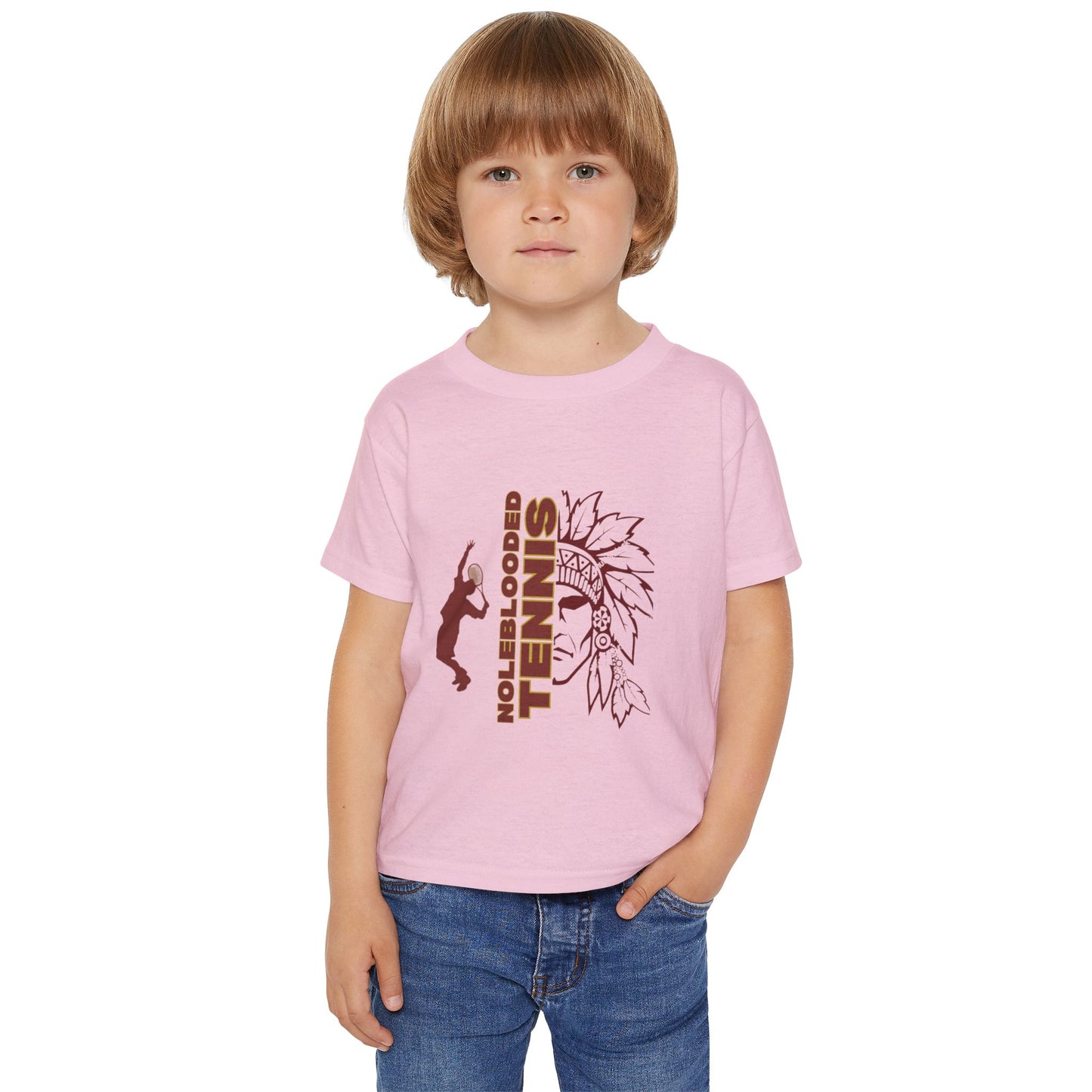 Noleblooded Athletics - Tennis Heavy Cotton™ Double-Sided, Toddler T-Shirt