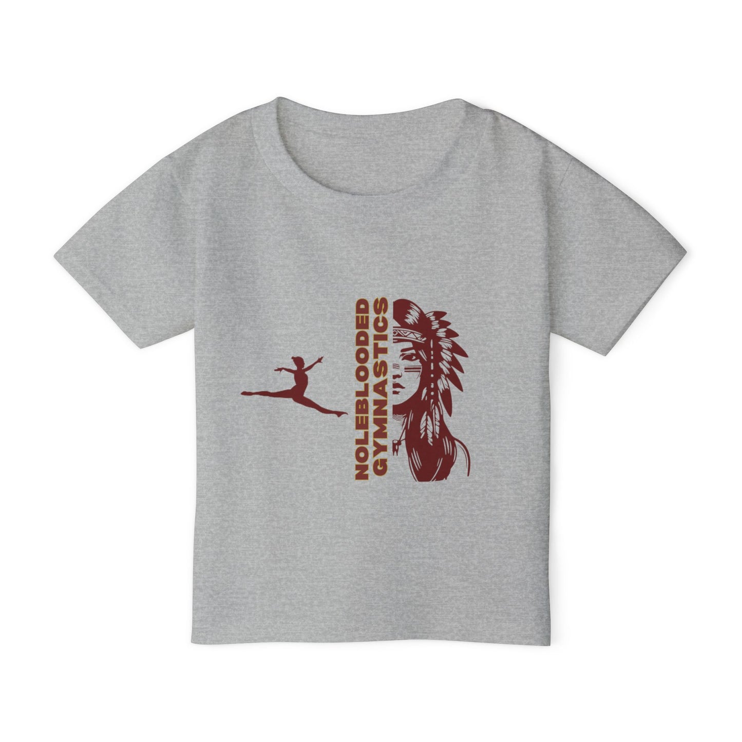 Noleblooded Athletics - Ladies Gymnastics Heavy Cotton™ Double-Sided, Toddler T-shirt
