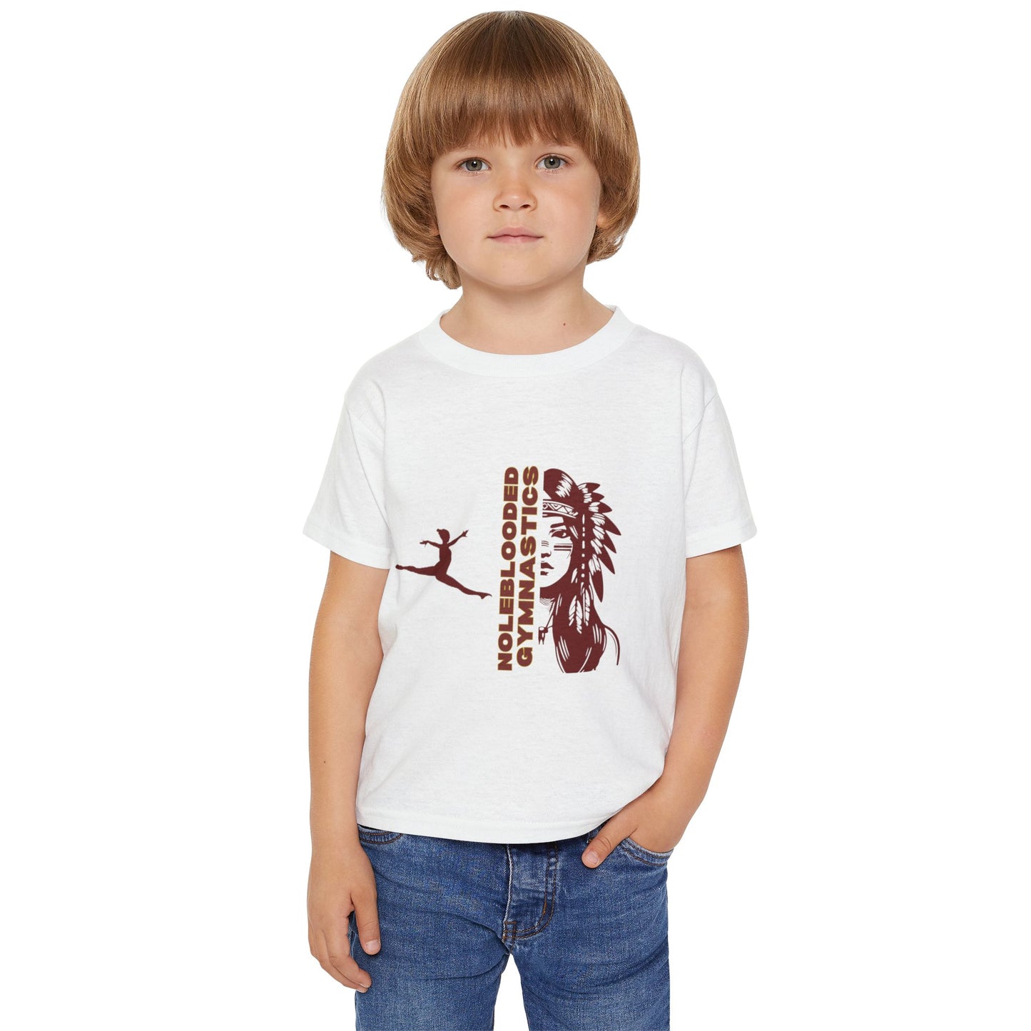 Noleblooded Athletics - Ladies Gymnastics Heavy Cotton™ Double-Sided, Toddler T-shirt