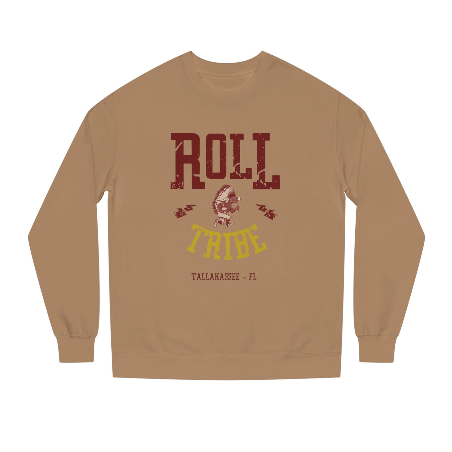 Roll Tribe "Cartoon Indian" Unisex Crew Neck Sweatshirt
