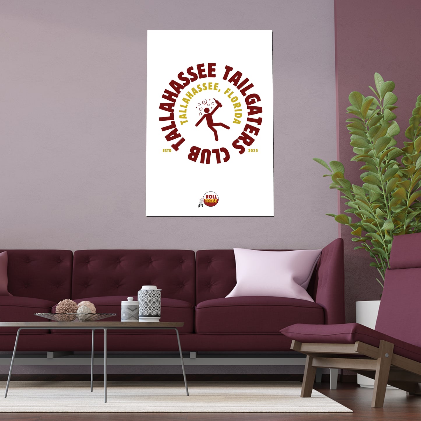Gameday - "Tallahassee Tailgaters Club" Silk Dorm Room Poster