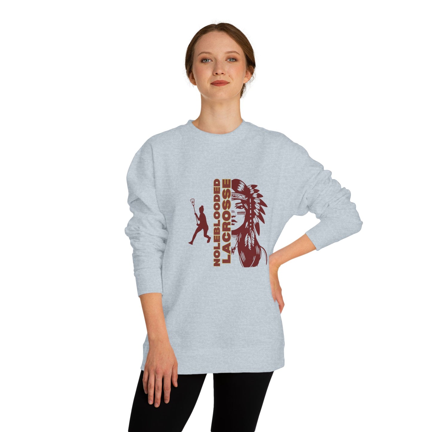 Noleblooded Athletics - Ladies Lacrosse Unisex Double-Sided, Crew Neck Sweatshirt
