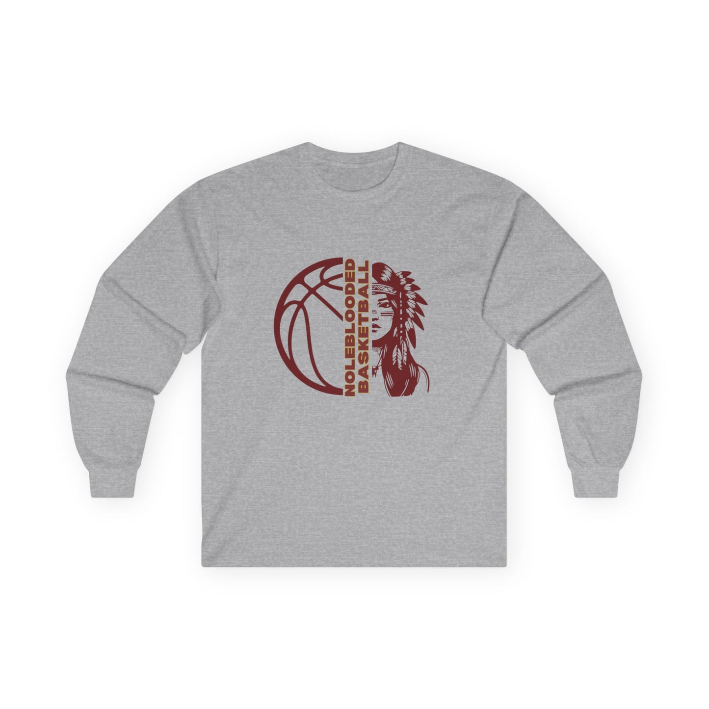 Noleblooded Athletics - Ladies Basketball Double-Sided, Long Sleeve Tee
