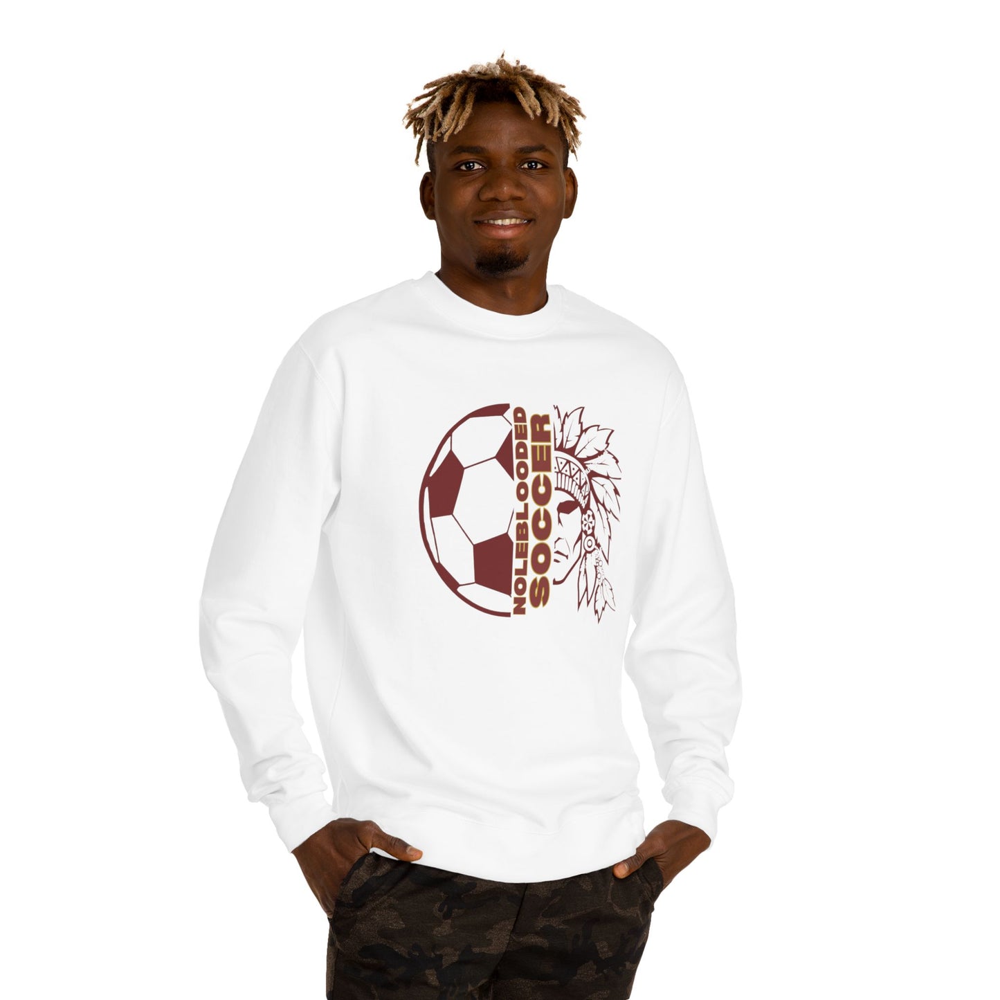 Noleblooded Athletics - Soccer Unisex Crew Double-Sided, Neck Sweatshirt