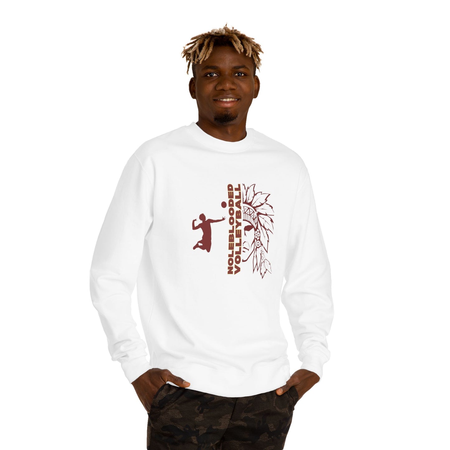 Noleblooded Athletics - Volleyball Unisex Double-Sided, Crew Neck Sweatshirt