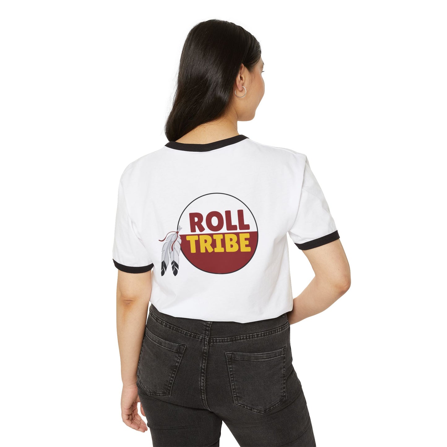 'Roll Tribe Osceola' Unisex Cotton Ringer T-Shirt