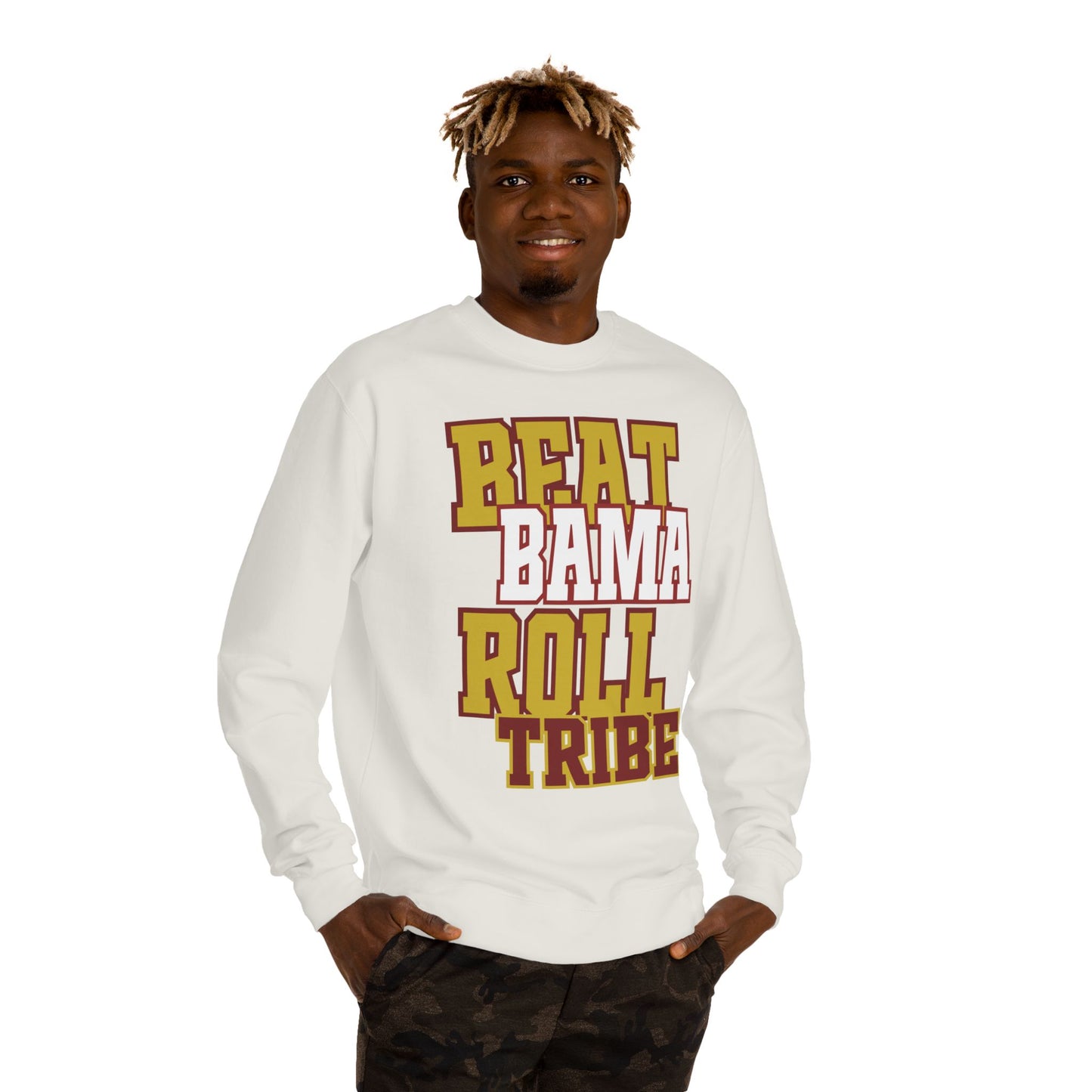 Unisex Crew Neck Sweatshirt - "Beat Bama Roll Tribe" - Perfect for Game Day and Tailgating