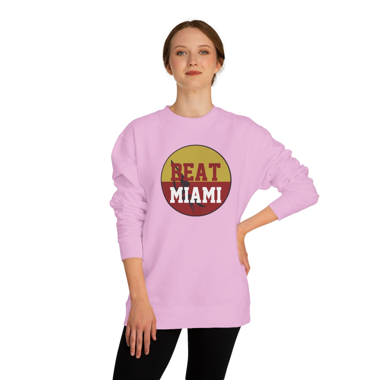 Gameday - "BEAT MIAMI" Button Unisex Crew Neck Sweatshirt