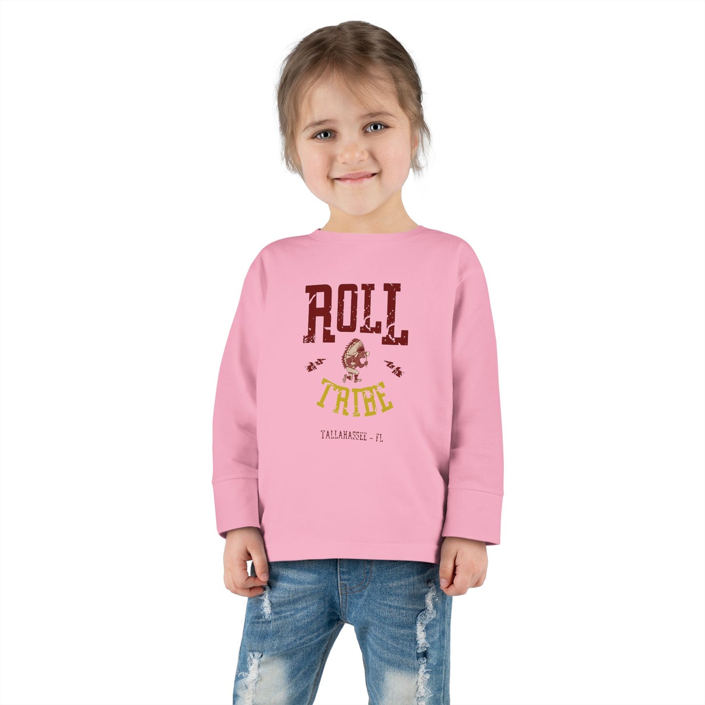 Roll Tribe - "Cartoon Indian" -Toddler Long Sleeve Tee