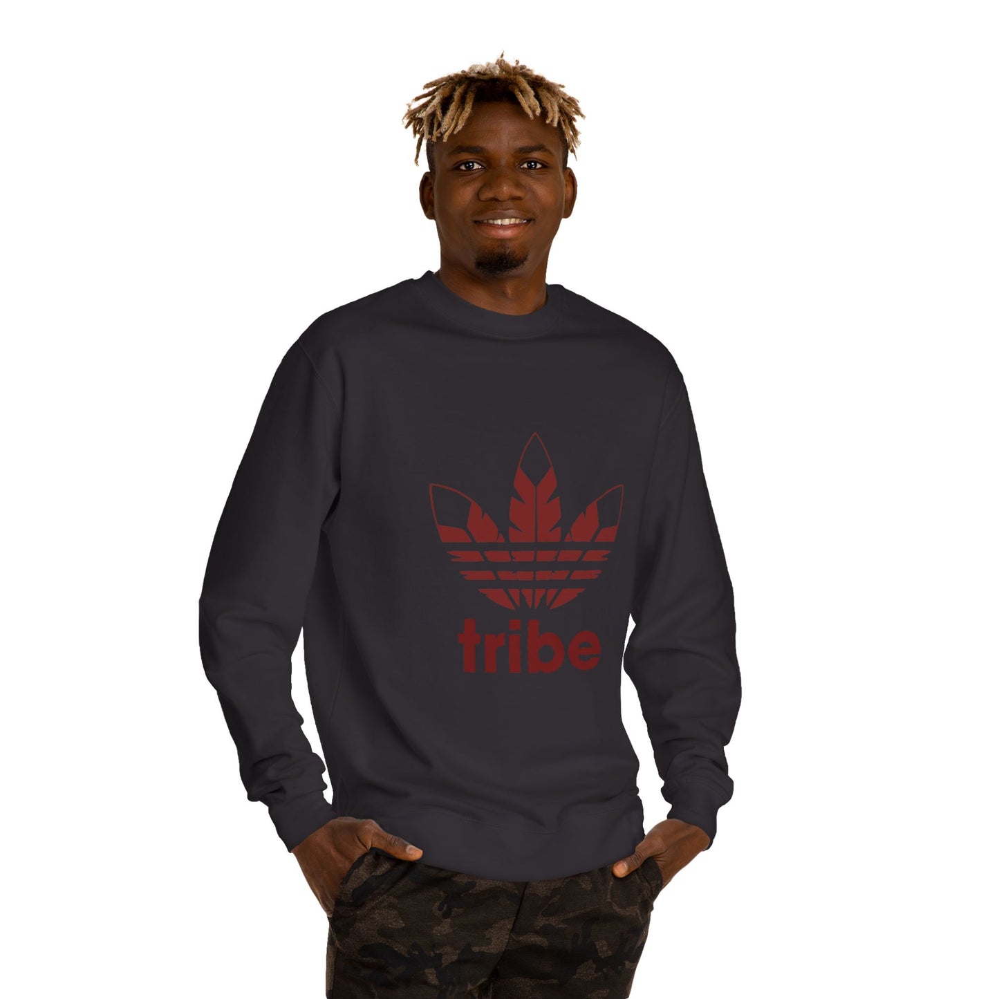 Roll Tribe - "3 Feathers Tribe" Unisex Crew Neck Sweatshirt