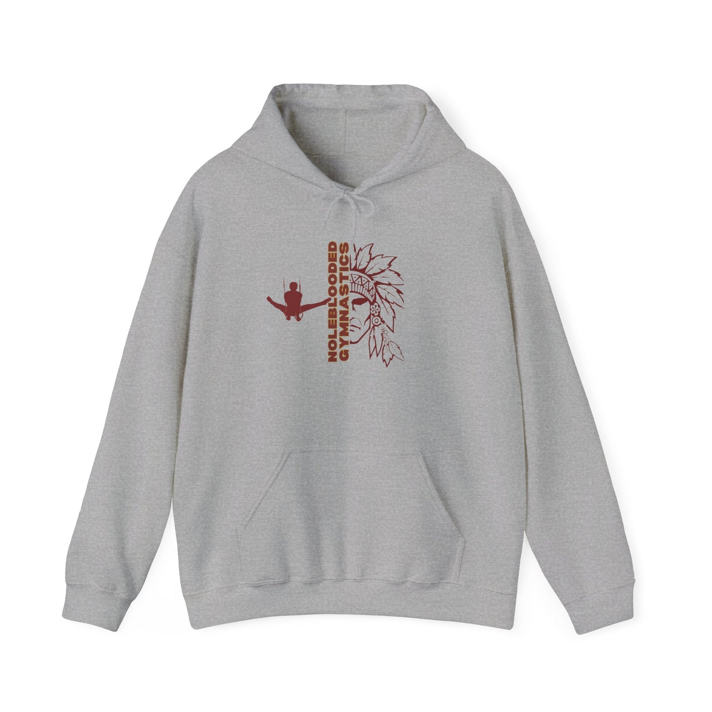 Noleblooded Athletics - Gymnastics Unisex Hoodie w/ Logo on Arm