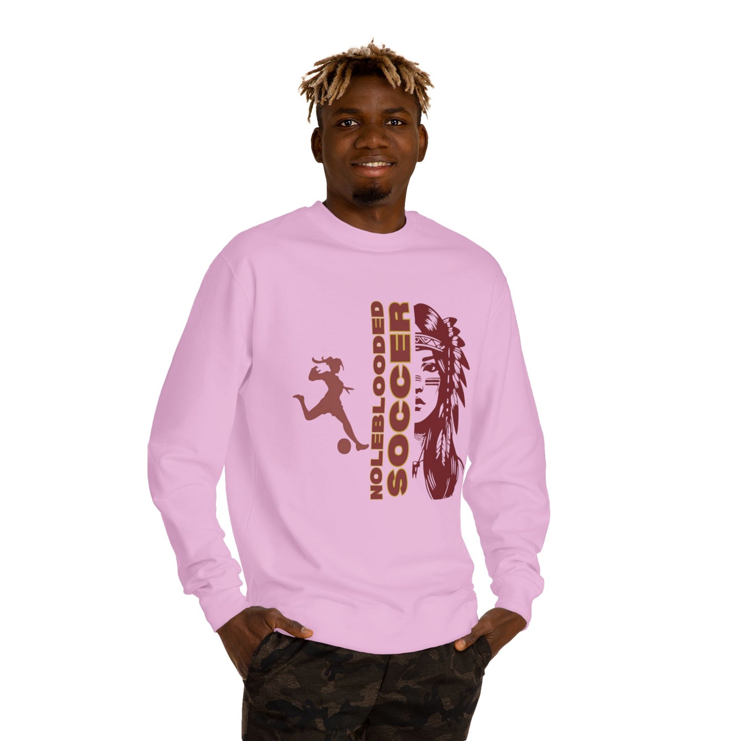 Noleblooded Athletics - Ladies Soccer Unisex Double-Sided, Crew Neck Sweatshirt